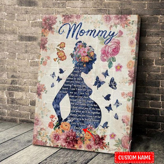 Póster personalizado del Día de la Madre ¿Estás lista, mamá?, lienzo
