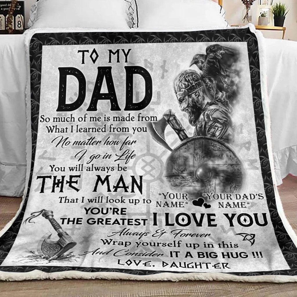 To My Dad So Much Of Me Father's Day Fleece & Sherpa Blanket
