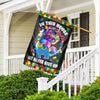 In This House We Never Give Up, Puzzle Piece Cat, Autism Awareness Flag, House & Garden Flag