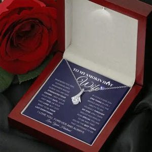 To My Smokin Hot Wife Necklace - Alluring Beauty I Love You, Forever And Always