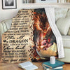 This Old Dragon Will Always Have Your Back Dragon Fleece & Sherpa Blanket