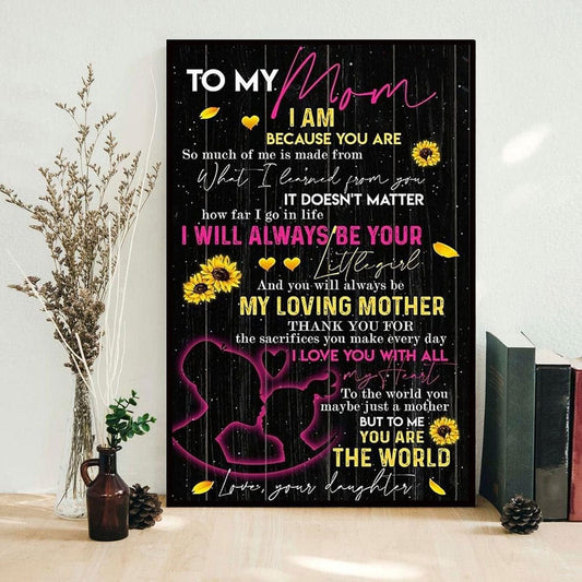 Póster del Día de la Madre "Soy porque tú eres", lienzo