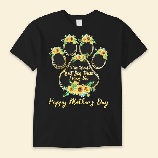 Para la mejor mamá perruna del mundo Camisetas del feliz día de la madre