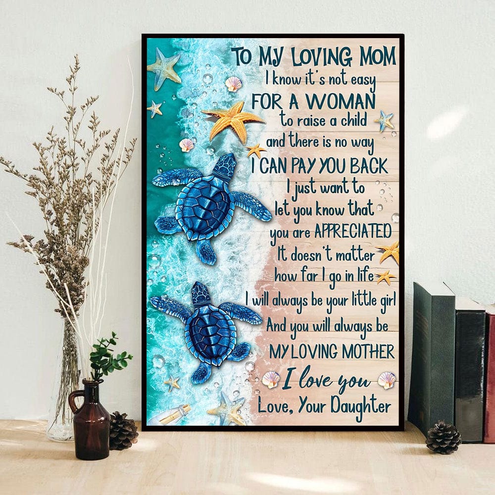 To My Loving Mom Mother's Day Poster, Canvas