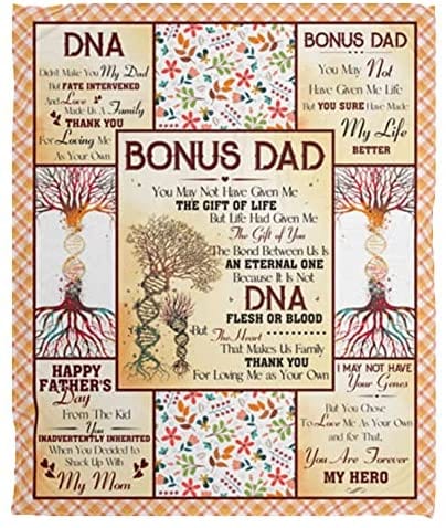 To My Bonus Dad, Step Dad Father's Day Blanket