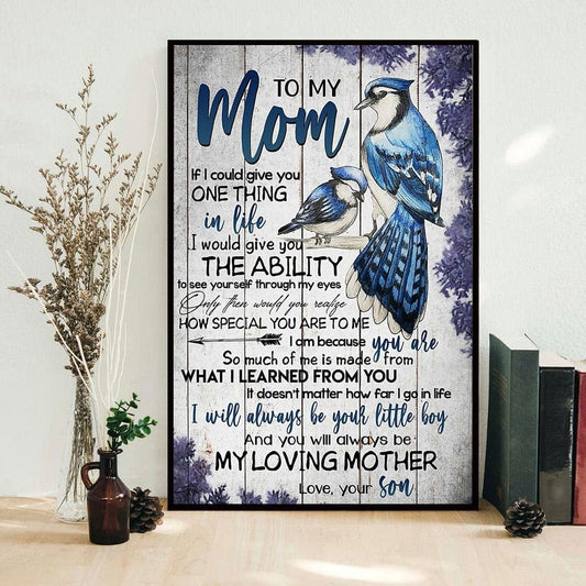 Para mi mamá sé que no es fácil Póster del Día de la Madre, Lienzo