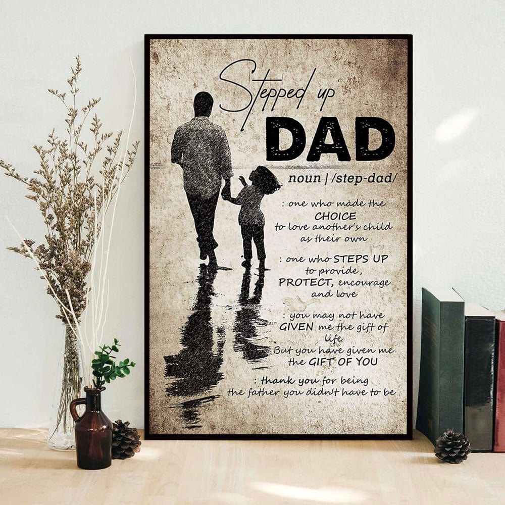 Póster del Día del Padre Stepped Up Dad, lienzo