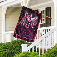 In October We Wear Pink, Ribbon Horse, Breast Cancer Awareness Flag, House & Garden Flag