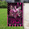 In October We Wear Pink, Ribbon Horse, Breast Cancer Awareness Flag, House & Garden Flag