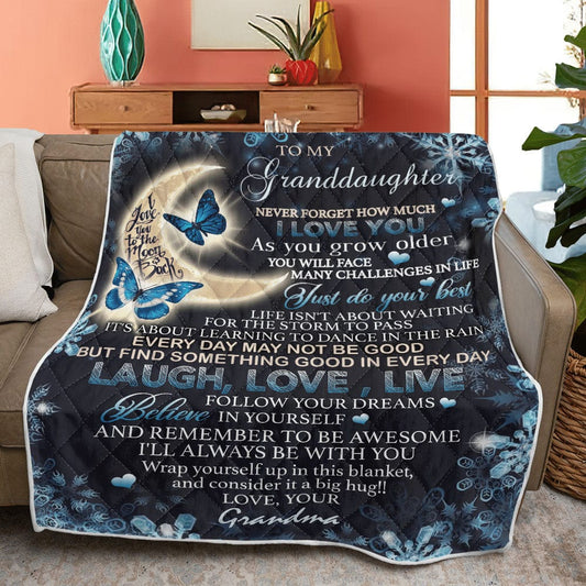 Manta polar y sherpa con diseño de mariposas para mi nieta
