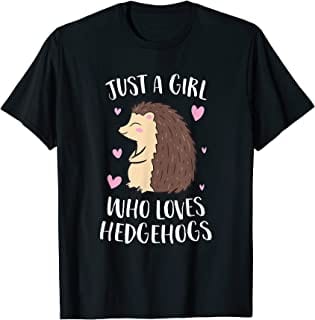 Solo una chica que ama los erizos. Linda camiseta de erizo.
