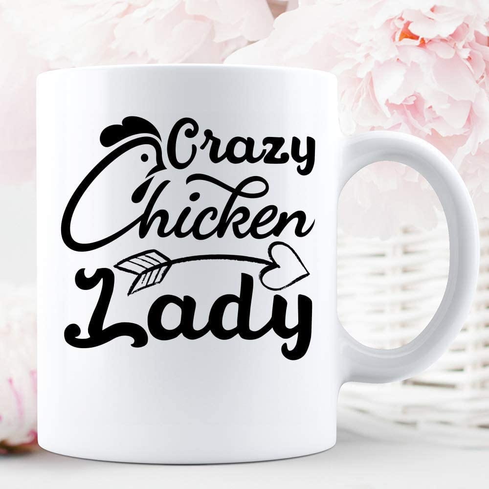 Taza de pollo Crazy Chicken Lady