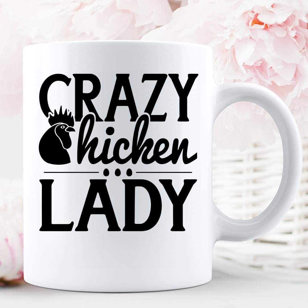 Taza de pollo Crazy Chicken Lady