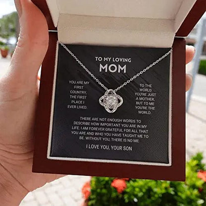 To My Loving Mom Necklace Jewellery From Son - Not Enough Words To Describe How Important You Are In My Life