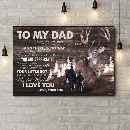 Póster del Día del Padre para mi papá, lienzo