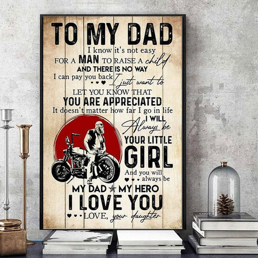 Póster del Día del Padre para mi papá, lienzo