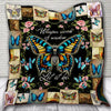 Let It Be Butterfly Fleece & Sherpa Blanket