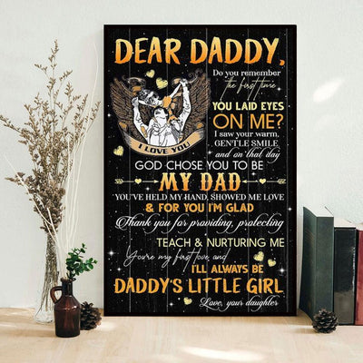 Dear Daddy Father's Day Poster, Canvas