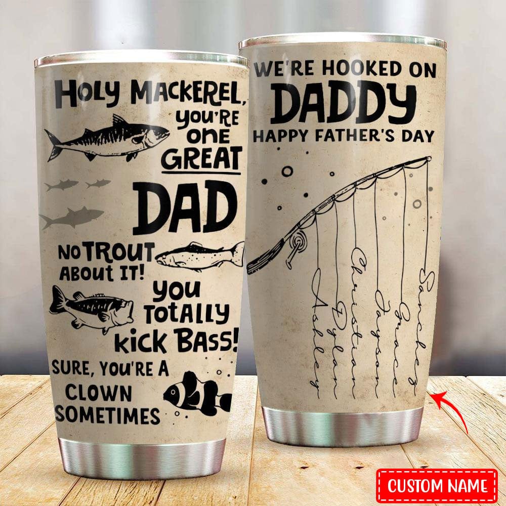 Personalized Fishing Dad Father's Day Tumbler