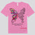 Camiseta personalizada de concientización sobre el cáncer de mama, soy la tormenta, mariposa rosa