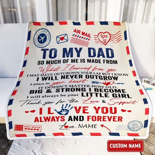 Para mi papá Mucho de mí Manta de polar y sherpa para el Día del Padre