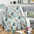 Penguin Pattern Fleece & Sherpa Blanket