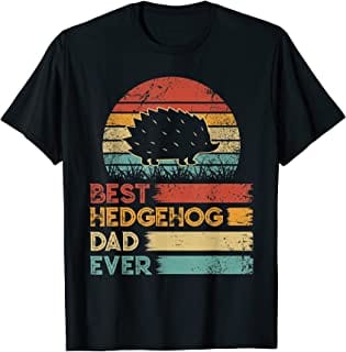 Retro Vintage Best Hedgehog Dad Ever Hedgehog T Shirt