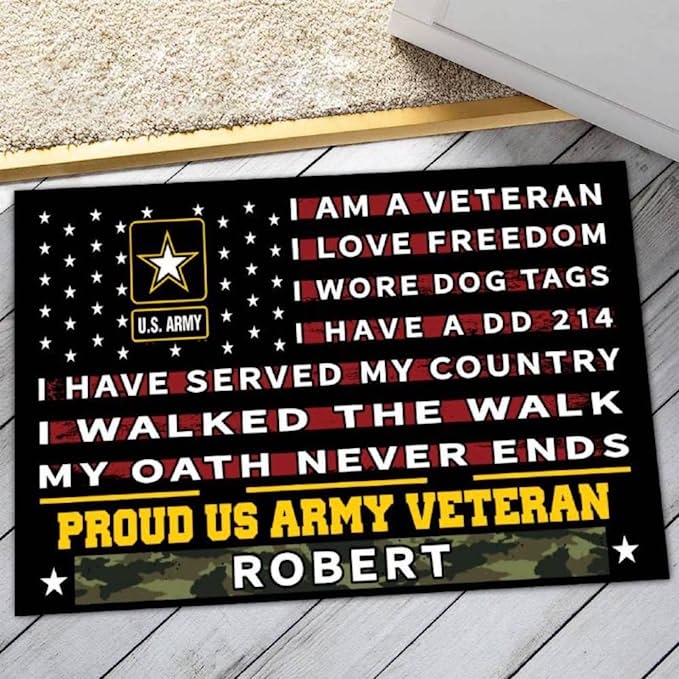 Felpudo de veterano personalizado