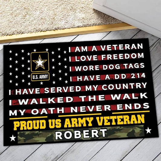 Felpudo de veterano personalizado