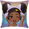 Black Girl Love Music African American Pillow