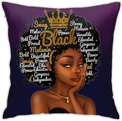 African American Women Afro Pillow