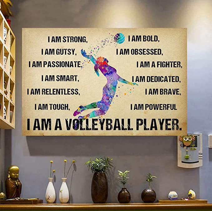 I Am A Volleyball Player Poster, Canvas