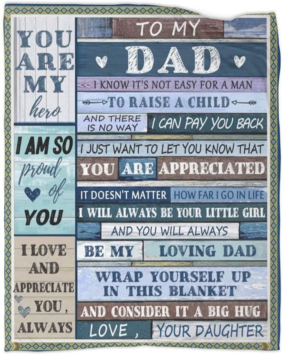 To My Dad Love From Daughter Father's Day Blanket