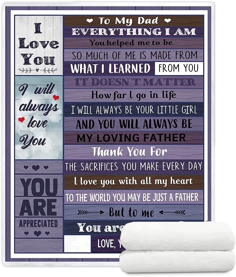 To My Dad Love From Daughter Father's Day Blanket