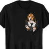 Beagle Puppy Dog In The Pocket Printed Funny Beagle Shirts