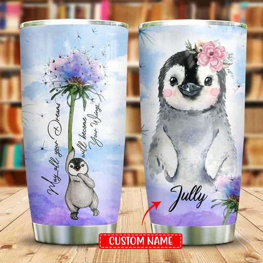 Vaso personalizado con forma de pingüino