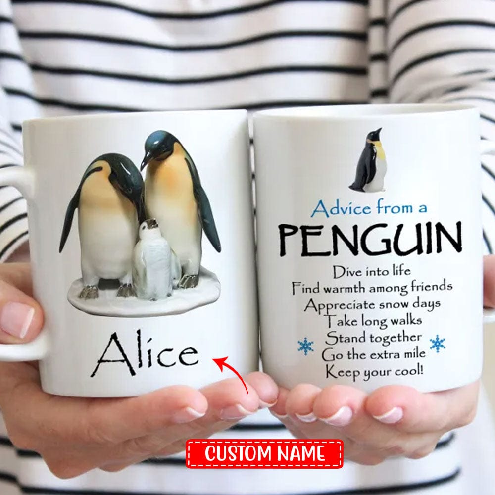 Personalized Advice From Penguin Mugs, Cup