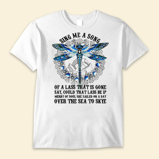 Camisetas de libélula con la frase "Cántame una canción"