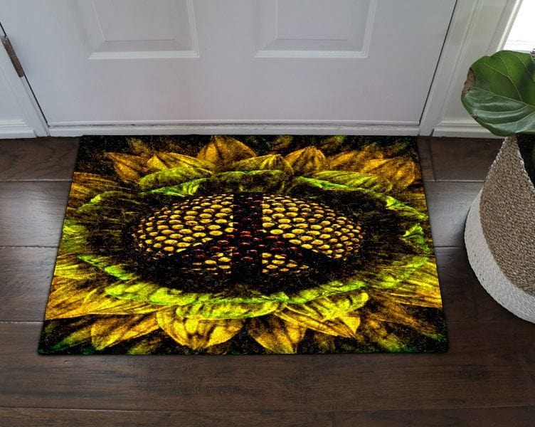 Hippie Sunflower  Hippie Doormat