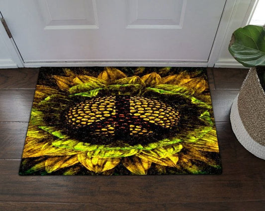 Hippie Sunflower  Hippie Doormat