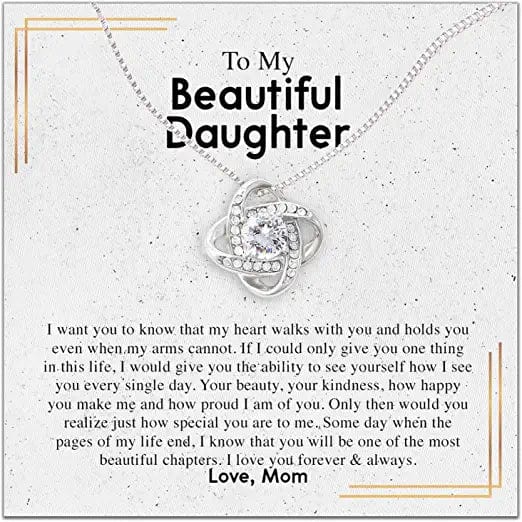 To My Daughter Necklace From Mom - Someday When The Page Of My Life End, I  Know That You Will Be One Of The Most Beautiful Chapters - Hope Fight
