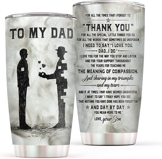 Para mi papá, regalo de mi hijo, vaso para el día del padre