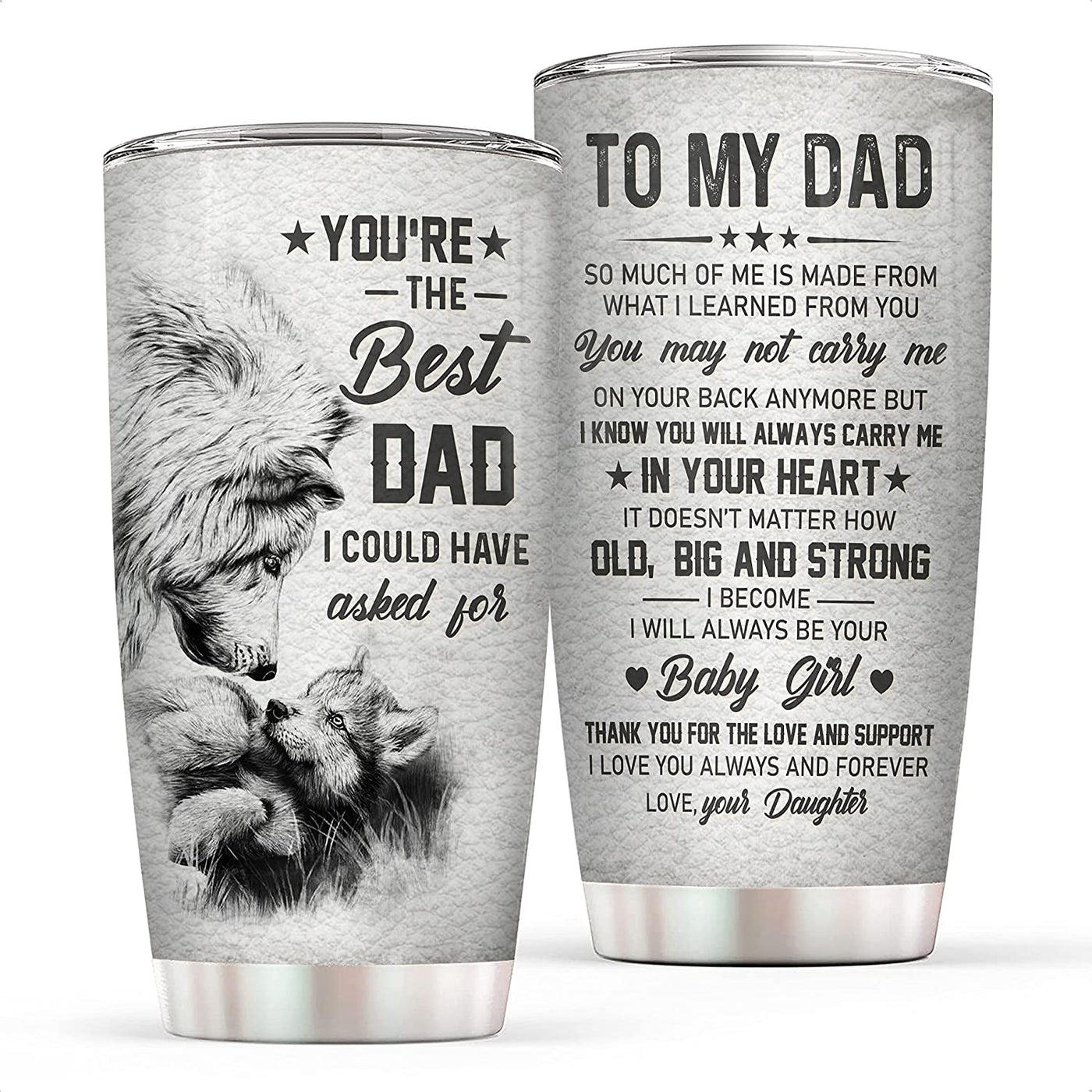 To My Dad Gift From Daughter Father's Day Tumbler