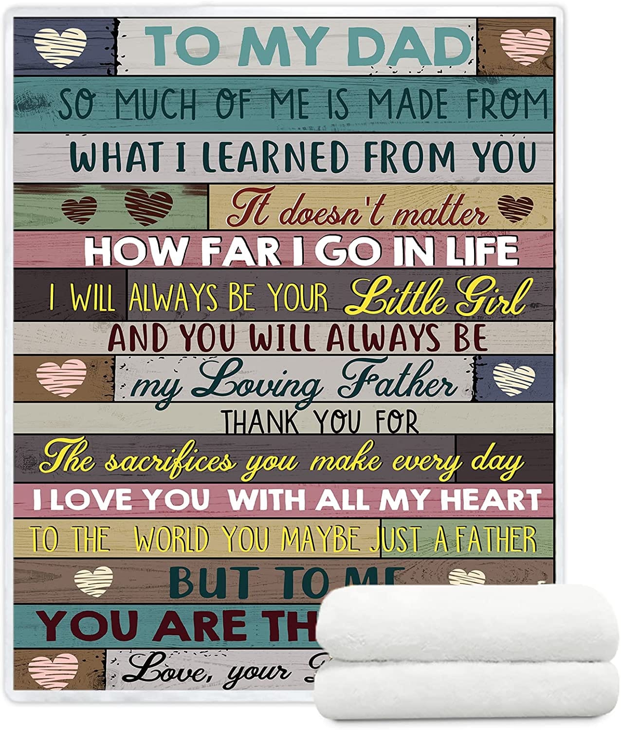 To My Dad Love From Daughter Father's Day Blanket