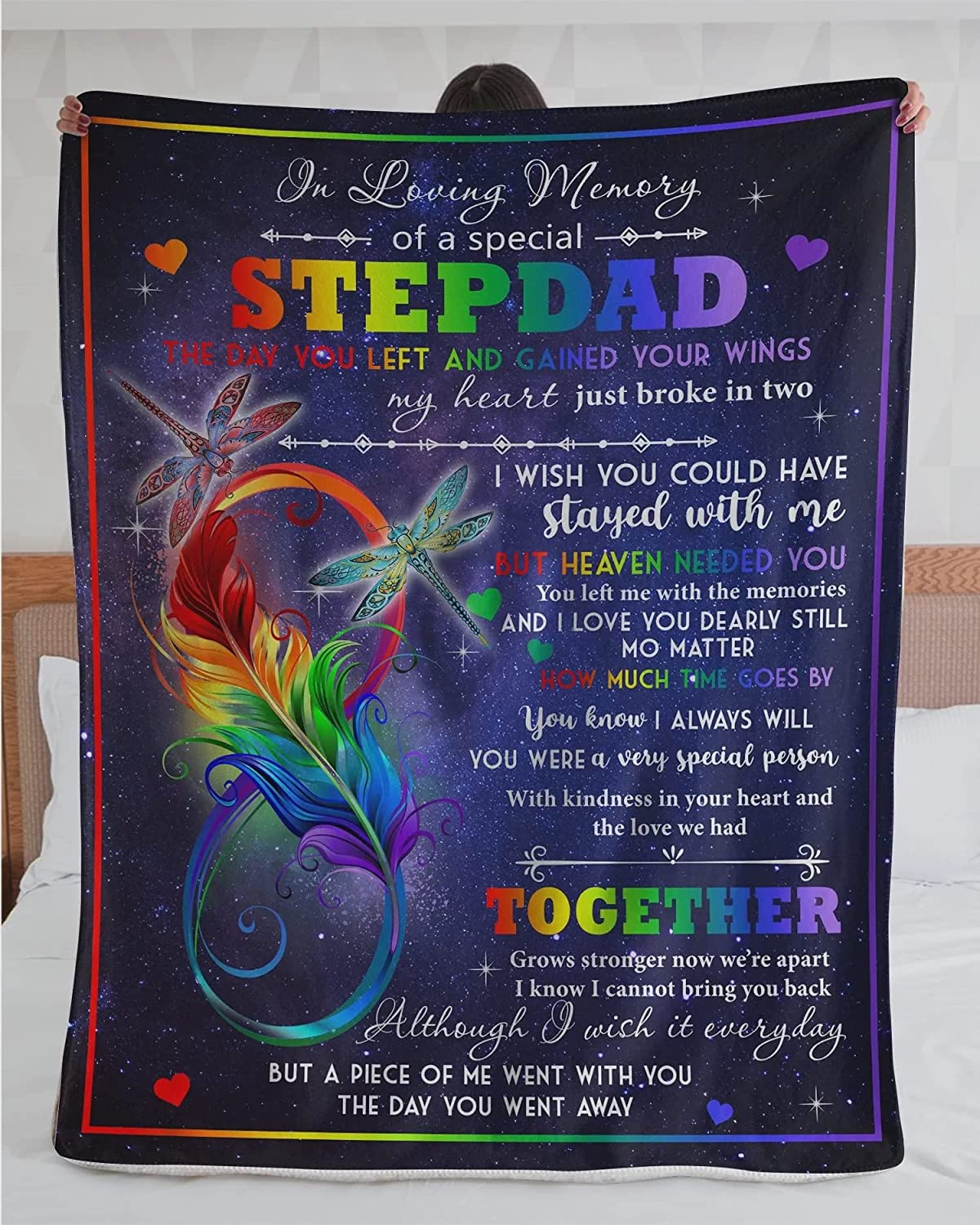 In Loving Memory Of A Special Stepdad, Bonus Dad Father's Day Blanket