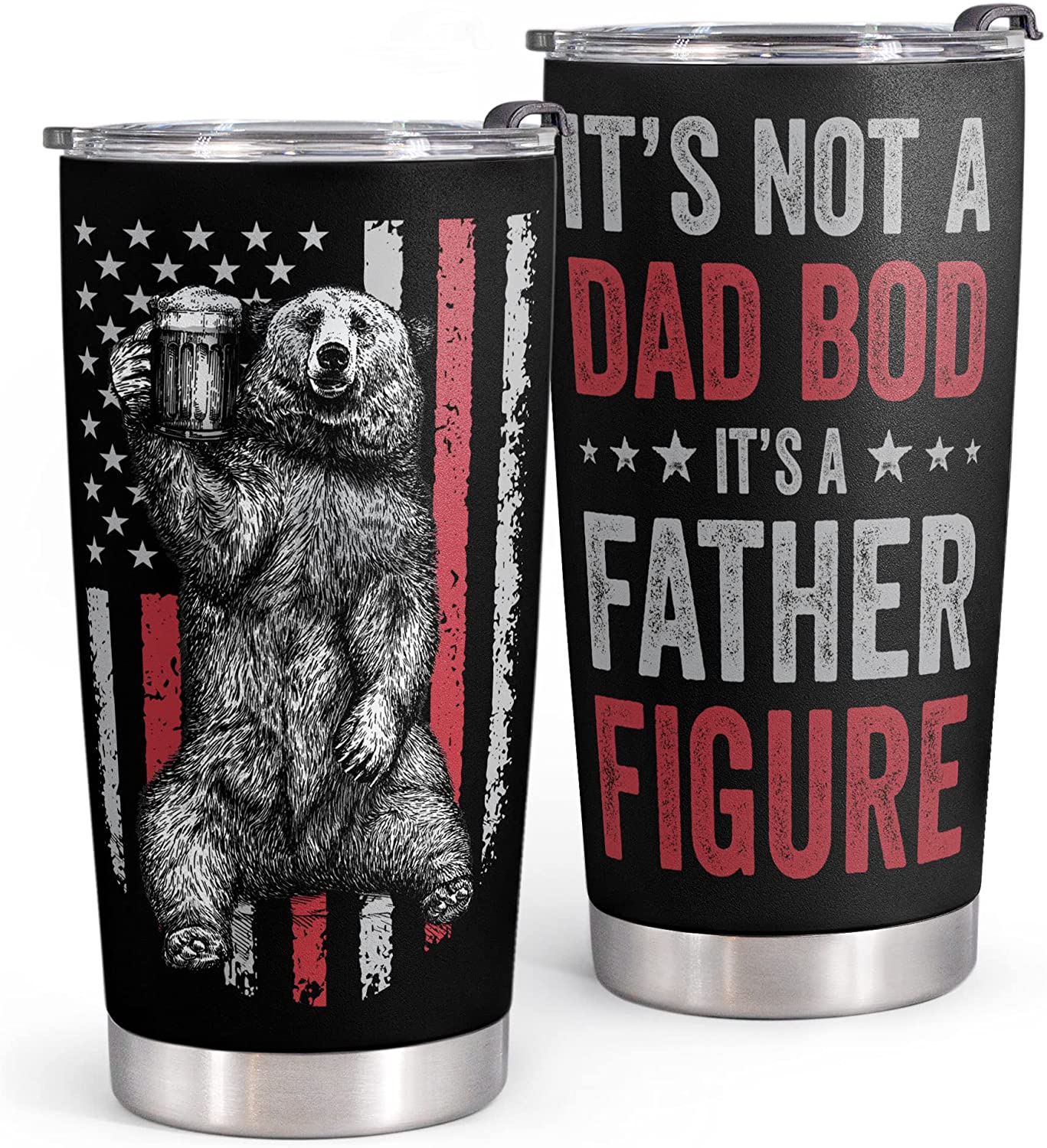 No es un cuerpo de papá, es una figura paterna Vaso del Día del Padre