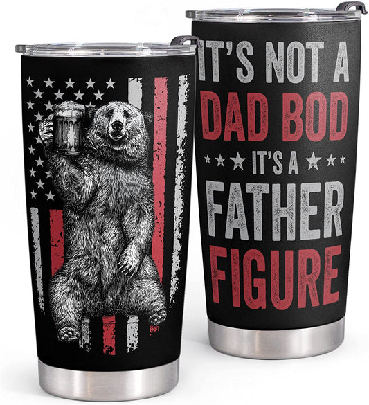 No es un cuerpo de papá, es una figura paterna Vaso del Día del Padre