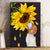 Beagle Poster, Beagle With Sunflower Art, Beagle Canvas Wall Print Art