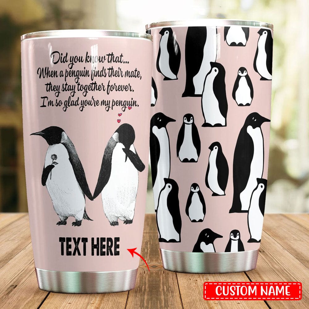 Personalized Cute Penguin Tumbler