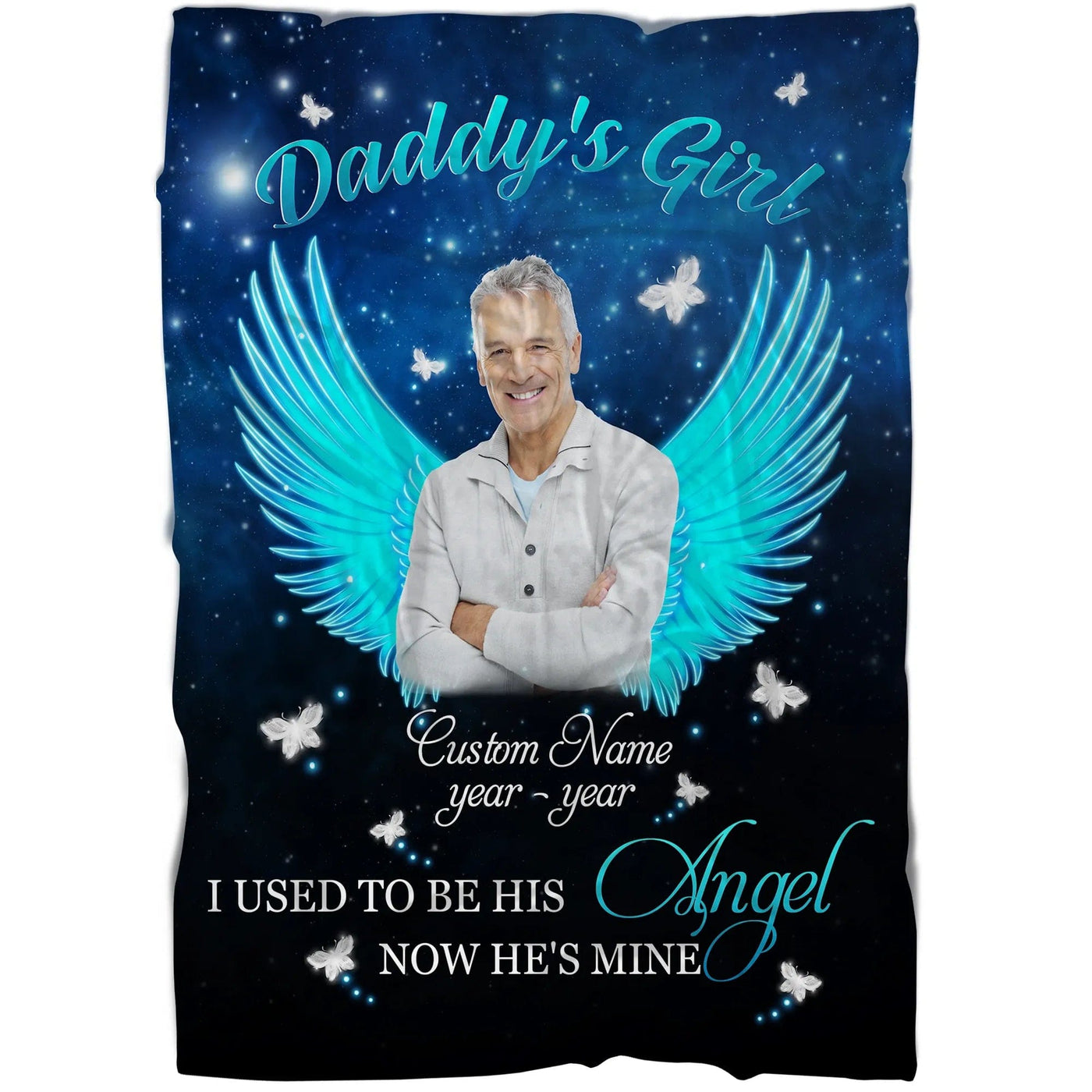 In Loving Memory Personalized Memorial Father's Day Blanket